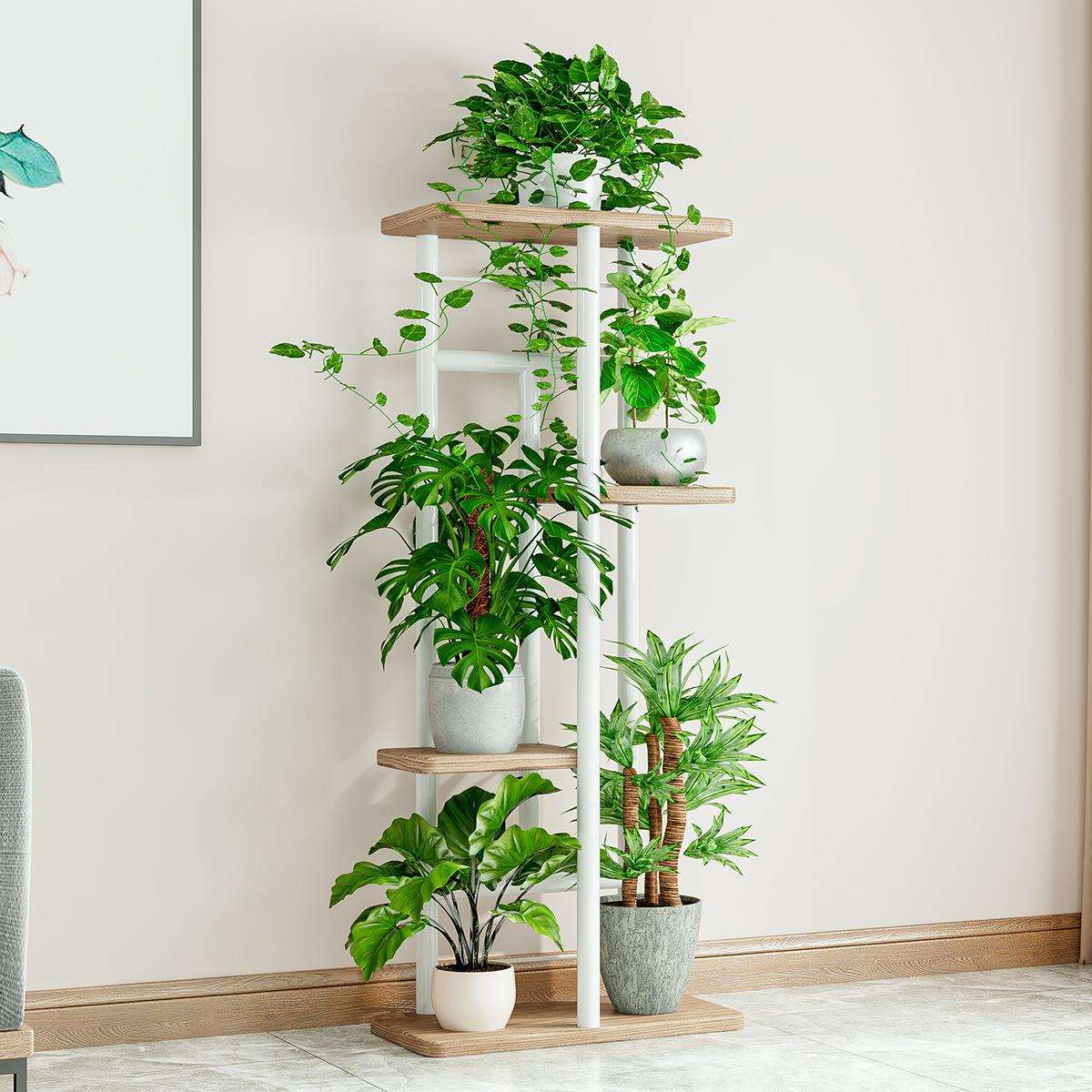 索尔诺组装简易铁艺置物架子室内客厅户外园艺多层落地式阳台花架