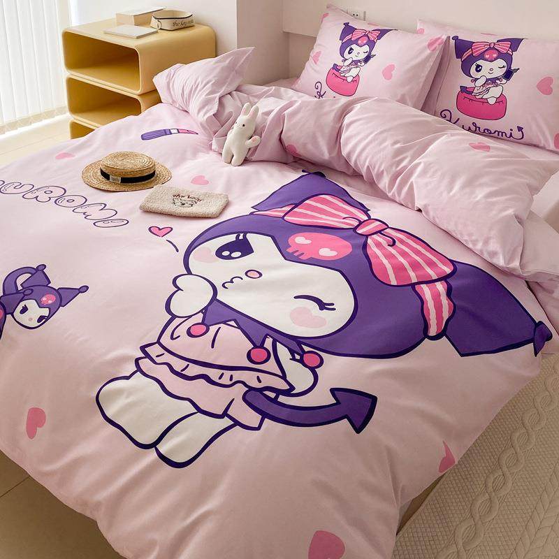 库洛米纯棉床上四件套100全棉三丽鸥儿童床品女孩被套床单三件套4,3C数码配件,USB灯,淘宝优惠券,粉丝福利购,淘宝优惠卷