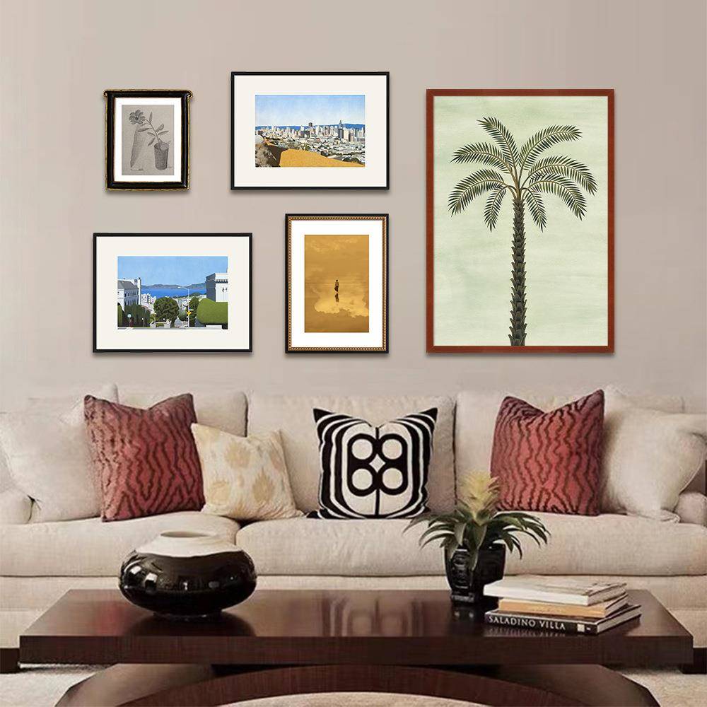 现代简厅约装饰画海画岛度假46938风挂民宿样板房餐厅客壁画风卧