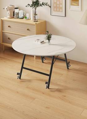 A100L折EYE叠桌饭子圆餐桌家用简易收纳客厅饭桌酒1人12人吃桌子