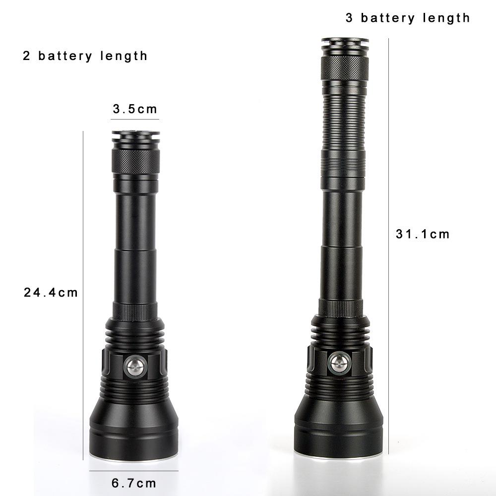 2019新XP70二代大功率潜水LZU手电筒款专业水下水防强光照明补H光