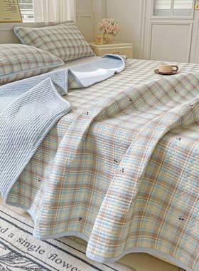 A类水洗件棉床盖单件四季通学生宿舍儿童三榻RVJ榻用米夹棉床单罩