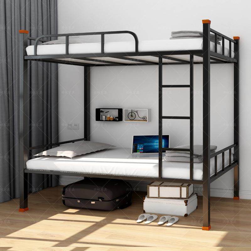 员工UIZ宿舍双层铁艺下铺双人铁架床公寓学上层校单位加床厚加粗