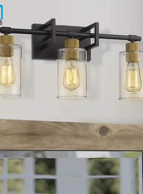 eba卧y三四头头镜前灯黑色梳妆台壁灯浴室室WTH家居灯具