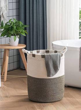 源头厂家篮棉绳XIG编织纳脏衣玩具收纳篮客厅卧室收筐