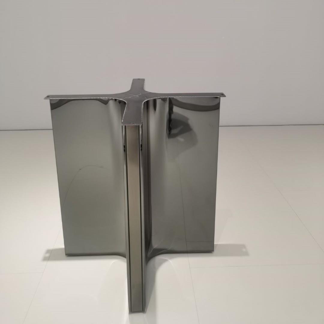 工厂FGJ家零售轻奢不锈钢餐台脚支架设计师桌款腿用桌金属底餐座