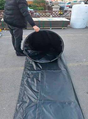 黑色阻燃用筒布矿矿用风排风设备正压风筒布直煤径5TXN00mm