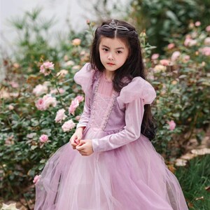 YFY女童乐佩公主连身裙发光公主裙生日礼服气质长裙秋冬长发公主