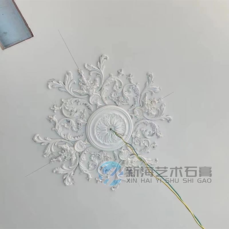 石膏线吊顶网红法式灯盘天花板造型角花顶棚装饰仿PU雕花壁花定制