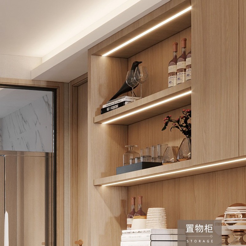 1706LED12V灯条灯带开槽橱柜衣柜展柜暖光可明装宽体薄款吊顶墙体