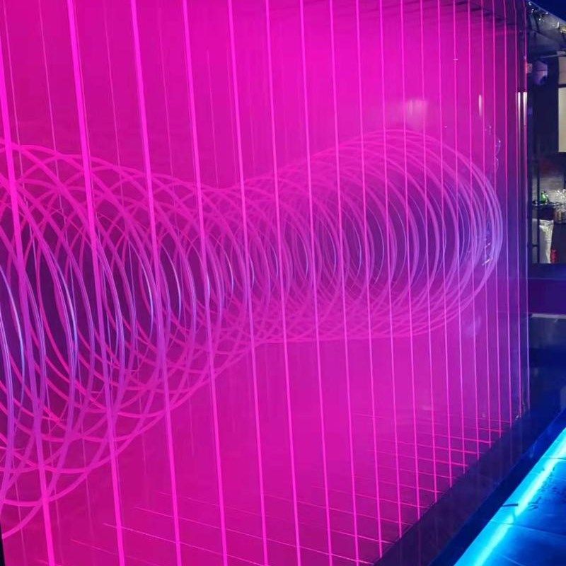 网红KTV酒吧导光板灯光RGB商场酒店全彩装饰亚克力幻彩吊灯定制