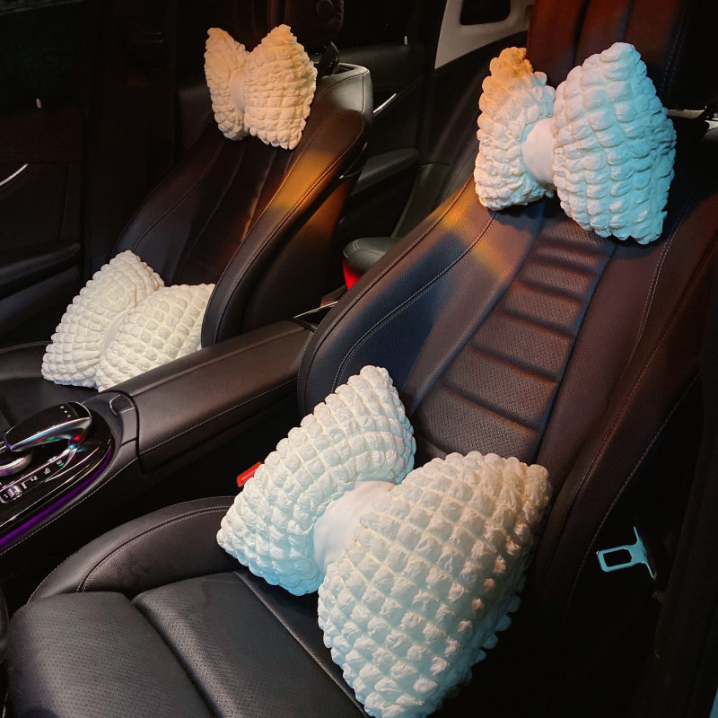 汽车头枕护颈枕靠枕车载座椅腰靠车内装饰用品车用泡芙蝴蝶结枕头,汽车用品/电子/清洗/改装,头枕,淘宝优惠券,粉丝福利购,淘宝优惠卷