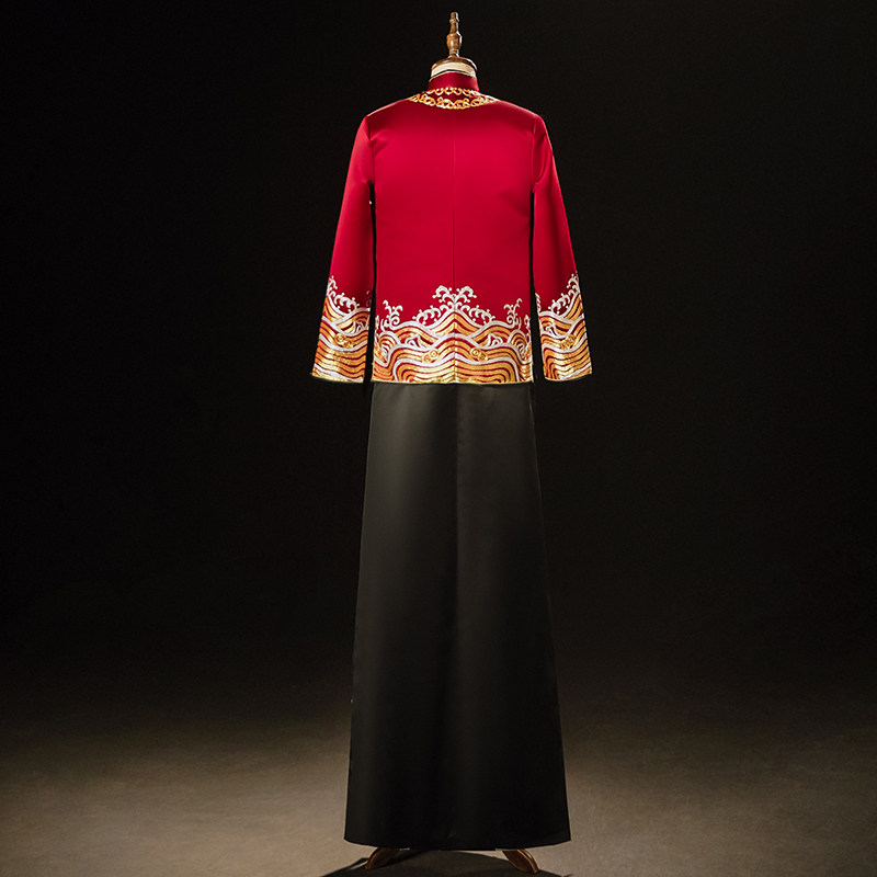 秀禾服新郎2023新款中式结婚男士礼服大码男装龙凤褂唐装接亲婚服,男装,秀禾服,淘宝优惠券,粉丝福利购,淘宝优惠卷