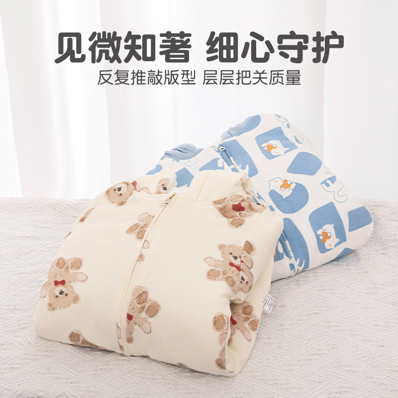 婴儿冬装棉衣服宝宝连体衣带帽春秋冬季套装新生儿夹棉保暖棉服