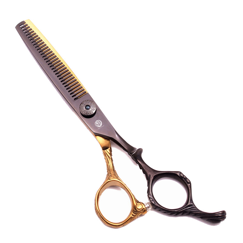 紫龙理发店专用平剪牙剪6寸发型师美发刀剪黑金套装打薄修发工具,居家日用,美发刀剪,淘宝优惠券,粉丝福利购,淘宝优惠卷