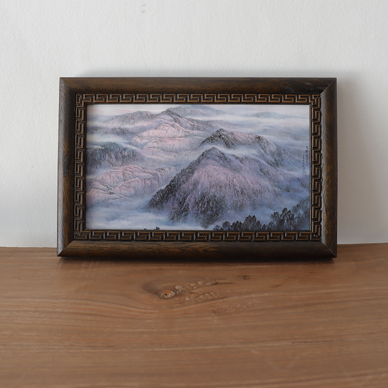 实木书法字画框装裱大尺寸定制水墨画挂墙照片摆台相册装饰画框架