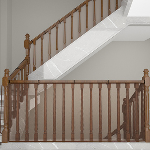 3米加厚宝宝阳台防护网咖啡色婴儿童楼梯保护网游戏围网护栏网布