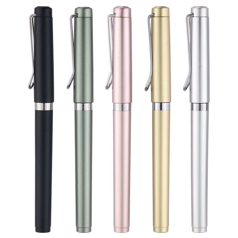 U型钢丝笔广告笔中性定做金属挂钩高档商务签字笔定制logo碳素笔