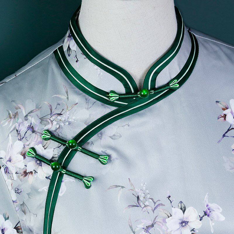 中式旗袍盘扣燕尾一字扣中国风民族汉服珠扣扣子辅料复古装饰纽扣