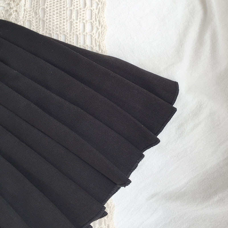 一岁宝宝短裙女春秋黑色2百褶裙女童学院风裙子婴儿半裙打底洋气