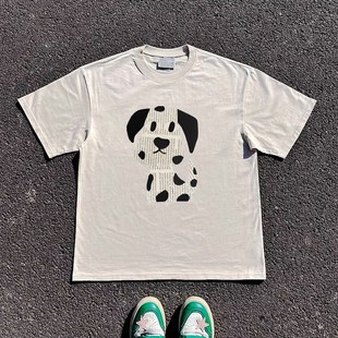 趣味男女短袖 王有病工作室 海报斑点狗情侣装 透气 T恤 10年老店