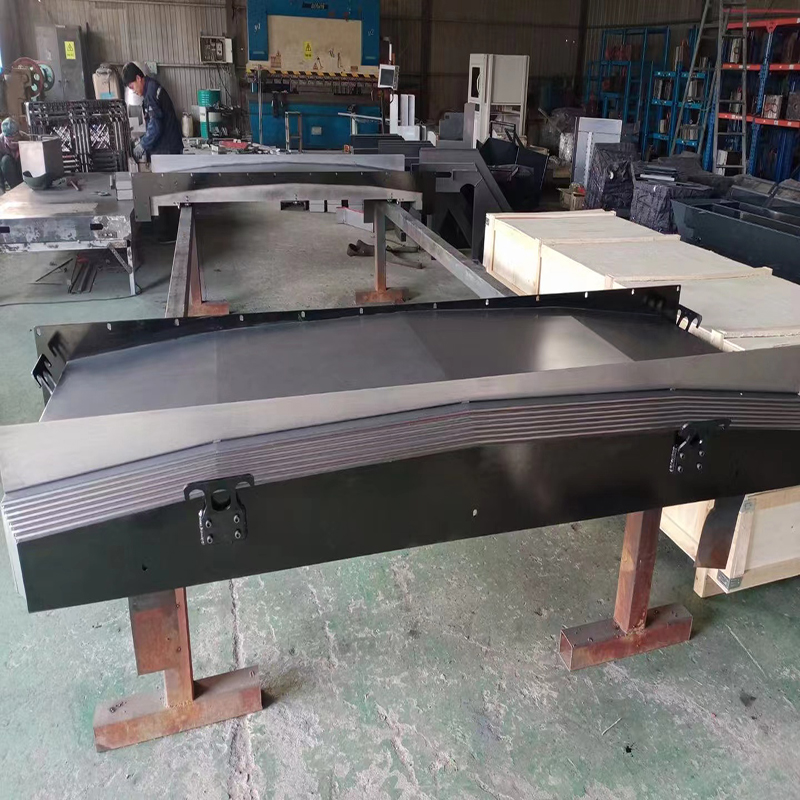 数控机床钢板防护罩龙门铣床伸缩护板加工中心不锈钢防护钣金导轨