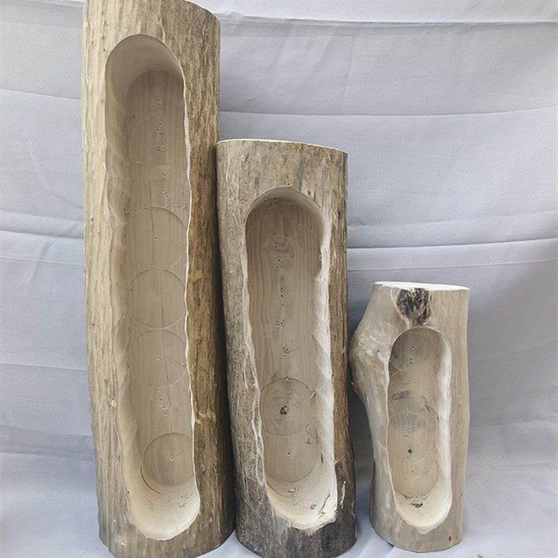 户外木头花槽枯木树桩庭院长形木槽防腐木花箱多肉花盆阳台盆景盆