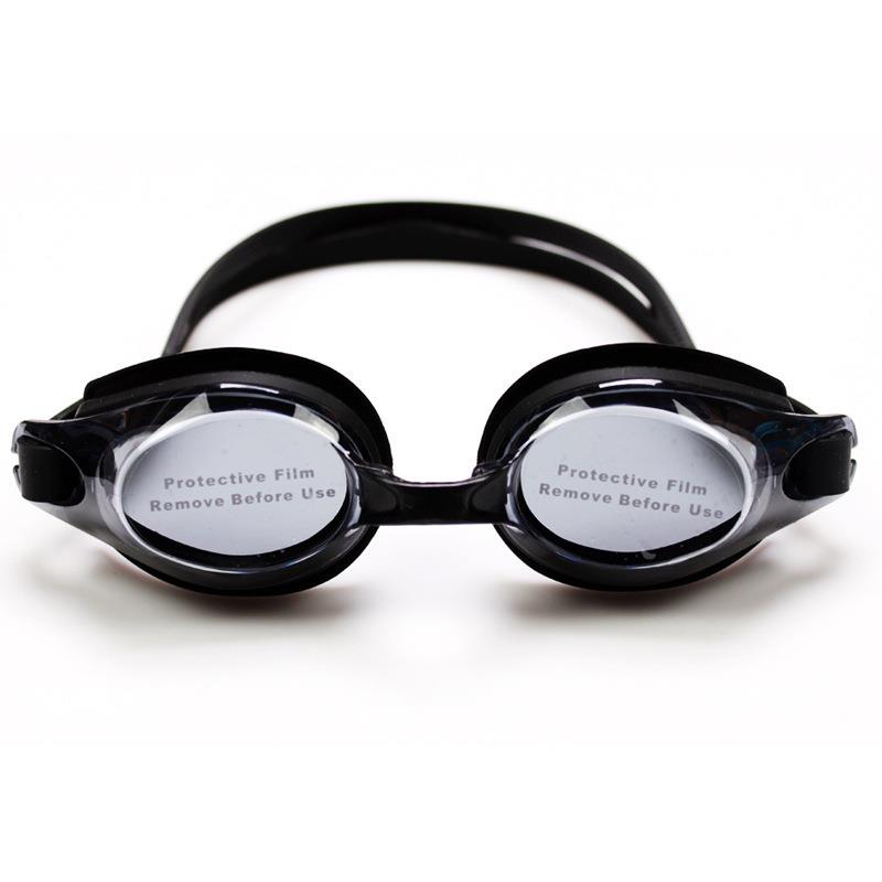 直销新款男女游泳装备成人近视游泳镜舒适大框防水防雾清晰黑色泳