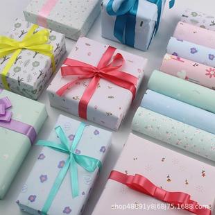 直销新款小清新礼品包装纸 花纸彩纸情人节生日礼品礼盒包装收纳