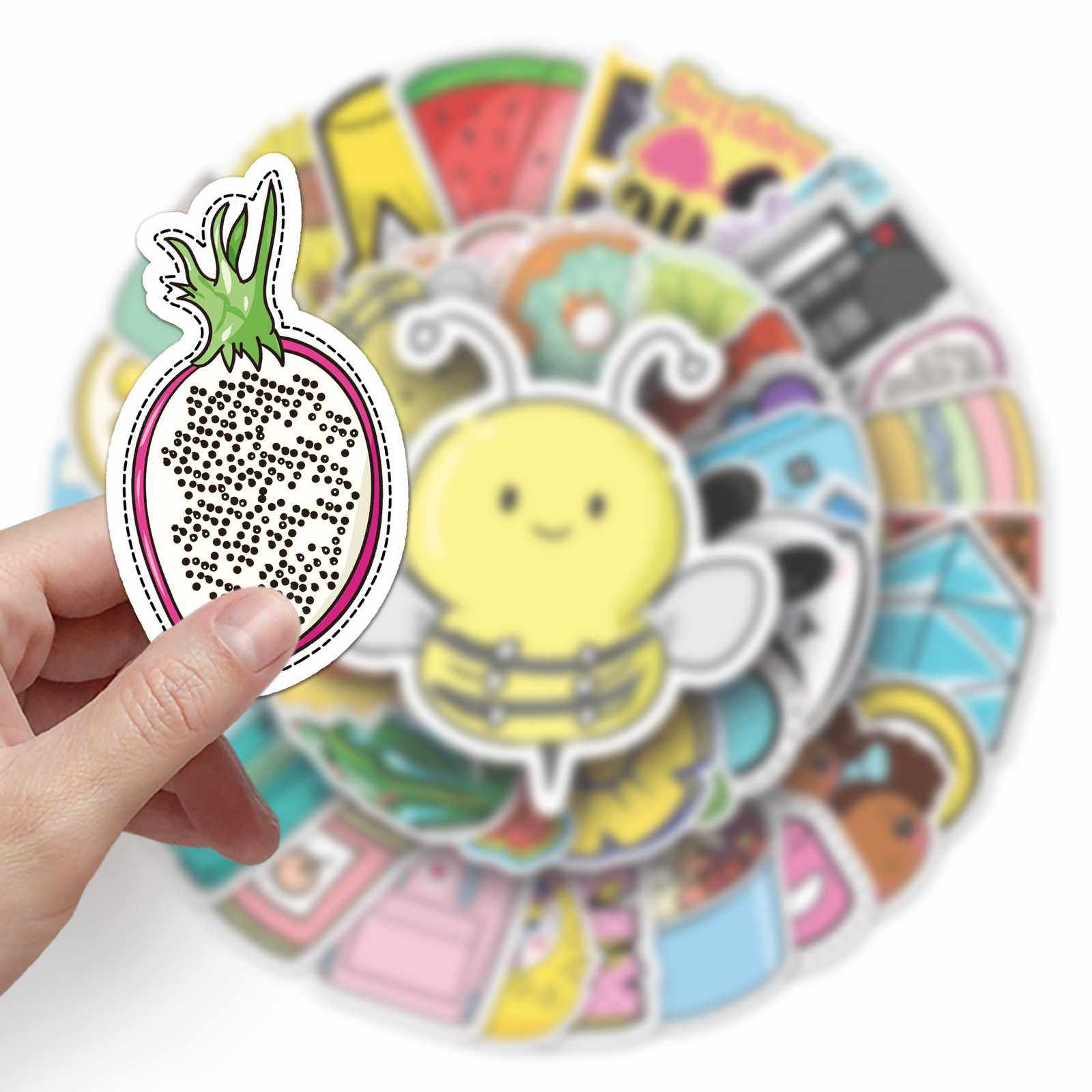 新款直销53张VSCO系列卡通防水贴纸小清新行李箱旅行箱摩托车装饰