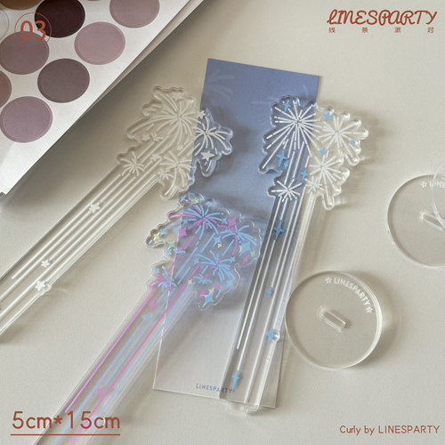 LINESPARTY原创亚克力支架烟花胶带架胶带收纳立牌透明桌面摆件