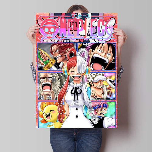 海贼王RED剧场版动漫海报周边红发香克斯路飞乌塔宿舍卧室墙贴纸