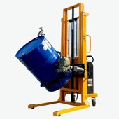 新品 卸车铁桶塑料桶搬运车升 电动叉车油i桶称重倒料车圆桶液压装