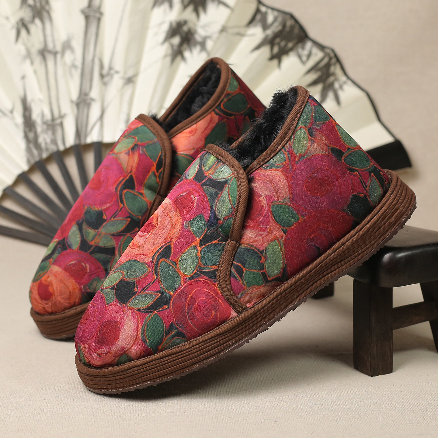 冬季老北京千层底手工布鞋加绒加厚女式中高帮棉鞋平底耐磨保暖鞋,女鞋,棉鞋,淘宝优惠券,粉丝福利购,淘宝优惠卷