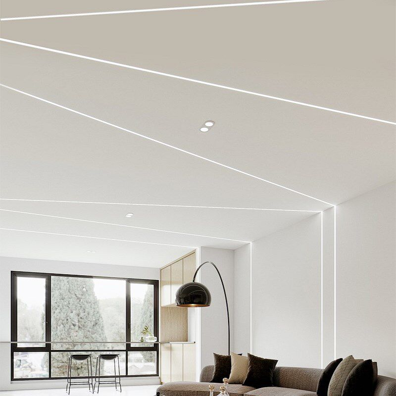 热销线性灯铝槽嵌入式预埋灯槽铝材灯带卡槽家用线条灯型材