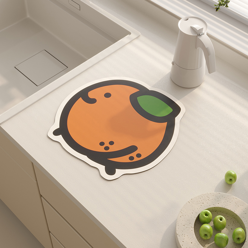 热销厨房沥水垫吧台杯垫碗垫矽藻泥吸水凉垫台面厨具免洗可擦防烫