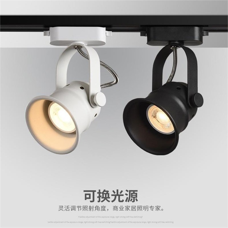 热销led导轨灯复古筒灯客厅餐厅沙发COB服装店灯背景墙轨道灯天花