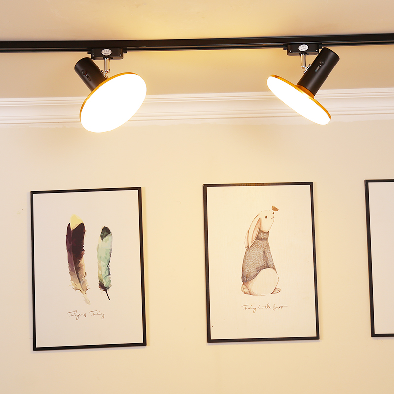 热销轨道灯北欧LED护眼散光照明商用补光灯高亮360直播间射灯导