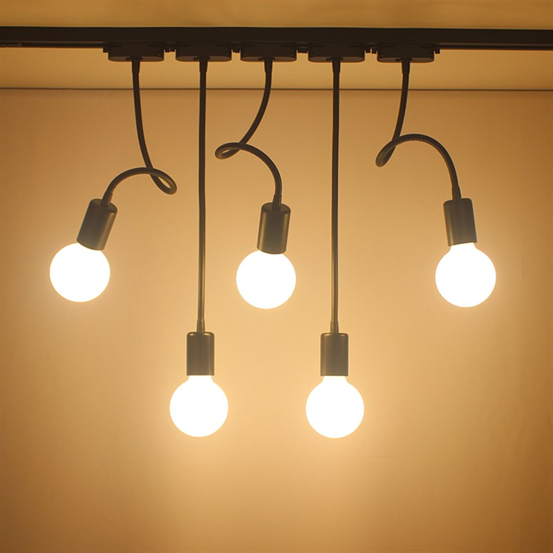 热销LED软管射灯长杆长臂导轨灯服装店铺橱窗背景墙明装轨道软杆