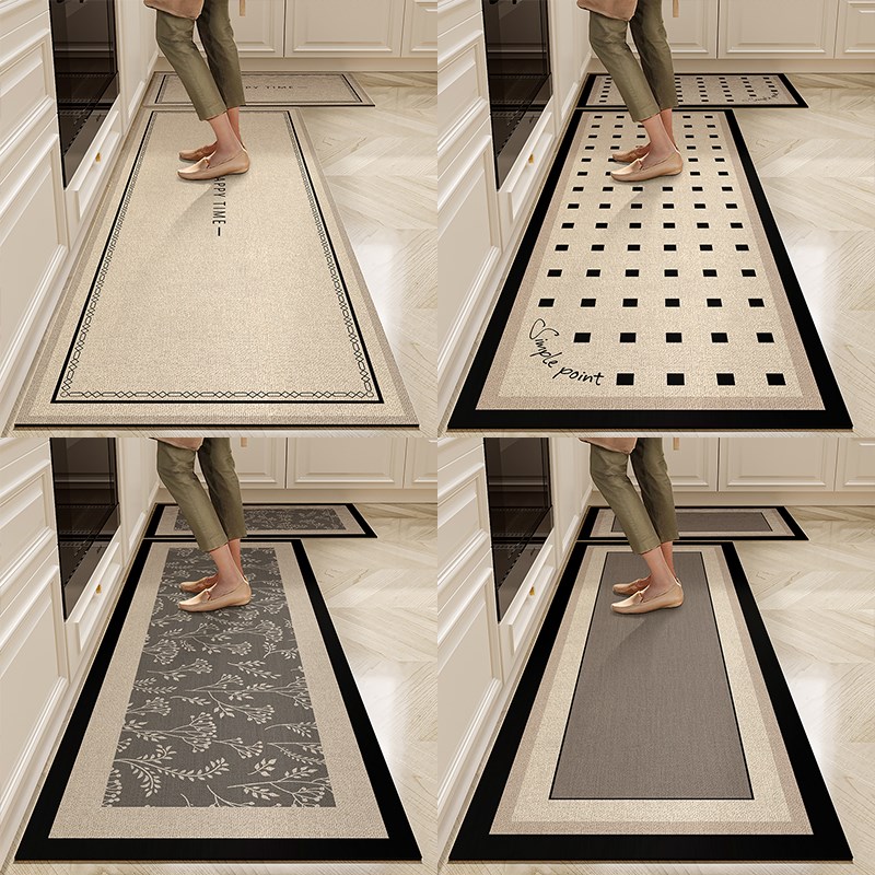 热销厨房地垫防滑防油可擦免洗地毯防水吸水加厚硅藻泥耐脏脚垫子