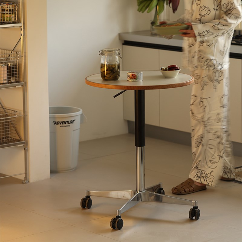 热销浮生记/实木可移动升降圆桌茶几沙发边几休闲阳台小圆桌客厅