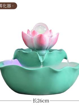 风水轮假山流水高山喷泉小摆件循环水车室内水景鱼缸开业礼物招财