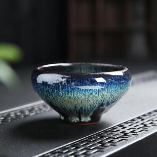 家用陶瓷品茗杯建盏主人杯单杯大号茶盏 窑变茶杯天目功夫茶具套装