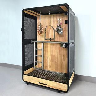 大型鸟笼鹦鹉笼灰机金刚室内专用豪华别墅生态超特大不锈钢架定制