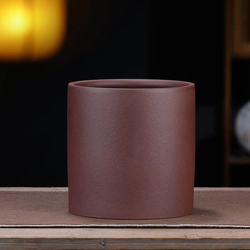 宜兴紫砂花盆绿植多肉蝴蝶兰圆形透气盆景盆古典室内兰花盆中国风