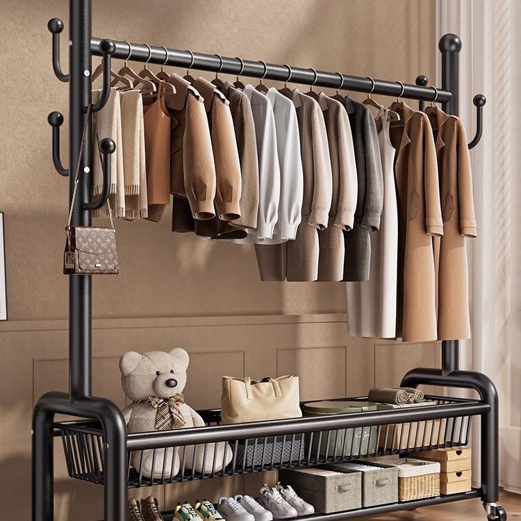 德国挂衣架落地卧室晾衣架室内加厚落地式家用房间挂衣服简易衣帽