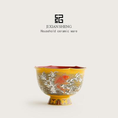 纪先生宫廷珐瑯彩一跃惊鸿花瓣茶杯个人专用高档主人杯高档送长辈