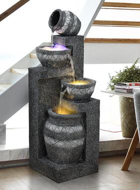 流水假山摆件喷泉水循环落地生财玄关客厅阳台户外庭院造景观装饰