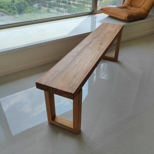 老榆木实木长条凳长凳家用凳子木凳换鞋凳原木条凳矮凳餐桌凳坐凳