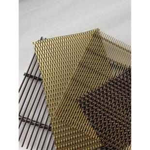 金属编织装饰网菱形不锈钢幕墙黑武士屏风垂帘隔断吊顶V螺旋网帘